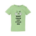 thumbnail image 1 of Keep Calm And Cycle On Cyclist Bicycle Toddler Kids T-Shirt Tee, 1 of 2