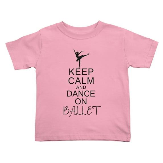 Keep Calm And Dance On Ballet Cute Toddler T-Shirts for Boys Girls (Pink, Youth S)