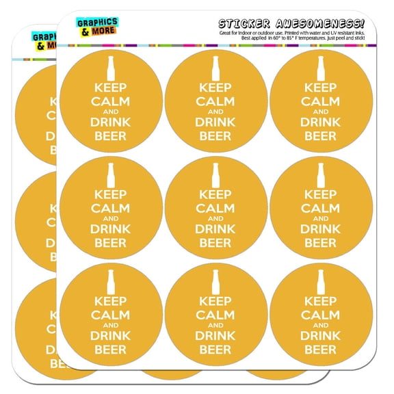 Keep Calm And Drink Beer 2" Scrapbooking Crafting Stickers