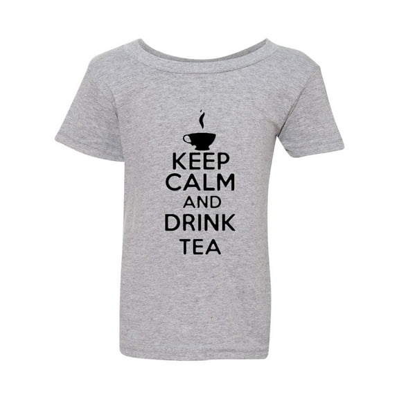 Keep Calm And Drink Tea Beverages Funny Toddler Kids T-Shirt Tee