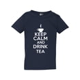 thumbnail image 1 of Keep Calm And Drink Tea Beverages Funny Toddler Kids T-Shirt Tee, 1 of 2