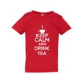 thumbnail image 1 of Keep Calm And Drink Tea Beverages Funny Toddler Kids T-Shirt Tee, 1 of 2
