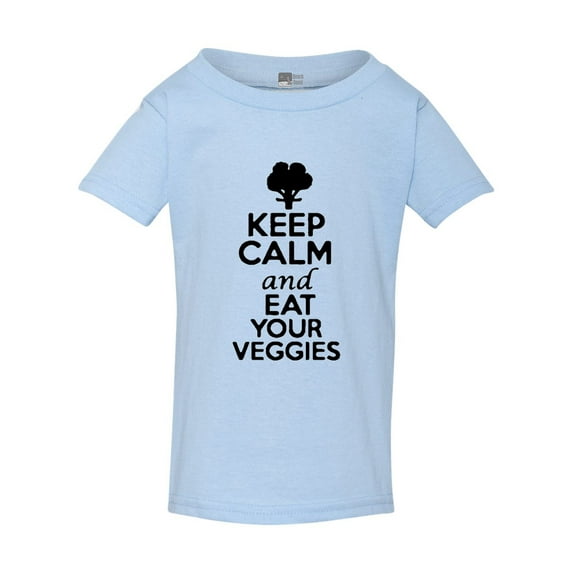 Keep Calm And Eat Your Veggies Vegetarian Vegetables Toddler Kids T-Shirt Tee