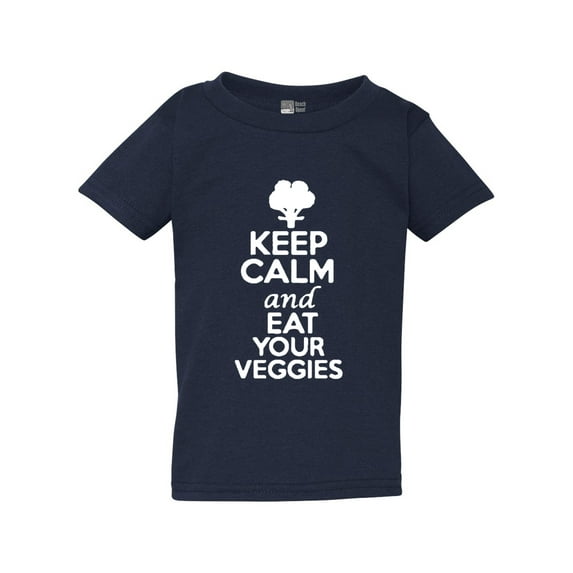 Keep Calm And Eat Your Veggies Vegetarian Vegetables Toddler Kids T-Shirt Tee