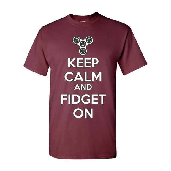 Keep Calm And Fidget On Spin Game DT Adult T-Shirt Tee
