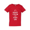 thumbnail image 1 of Keep Calm And Fish On Catch Bait Going Fishing Funny Toddler Kids T-Shirt Tee, 1 of 2