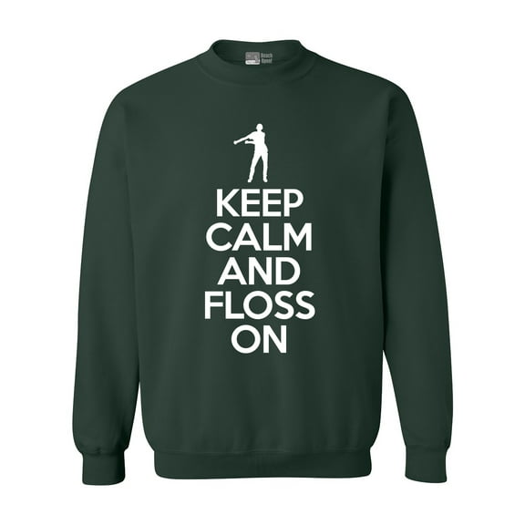 Keep Calm And Floss On Dance Funny DT Crewneck Sweatshirt