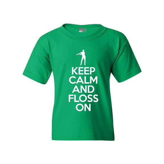 Keep Calm And Floss On Dance Funny DT Youth Kids T-Shirt Tee