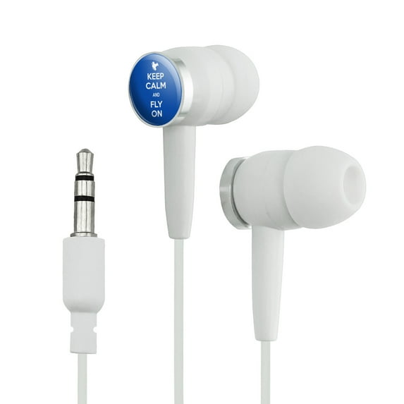 Keep Calm And Fly On Airplane Novelty In-Ear Earbud Headphones