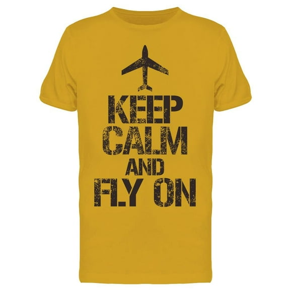 Keep Calm And Fly On T-Shirt Men -Image by Shutterstock, Male Medium