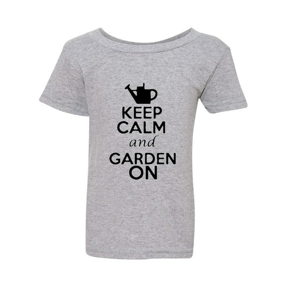 Keep Calm And Garden On Gardening Plants Flowers Toddler Kids T-Shirt Tee