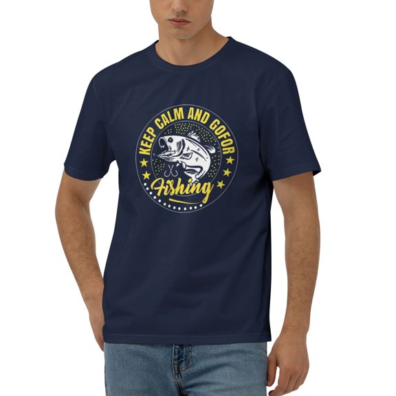 Keep Calm And Go Fishing 10 T-shirts for women,men,graphic,funny,trendy,vintage,aesthetic,cool,popular,casual,fashion,graphic funny,graphic vintage,graphic cool,Navy Blue XXL