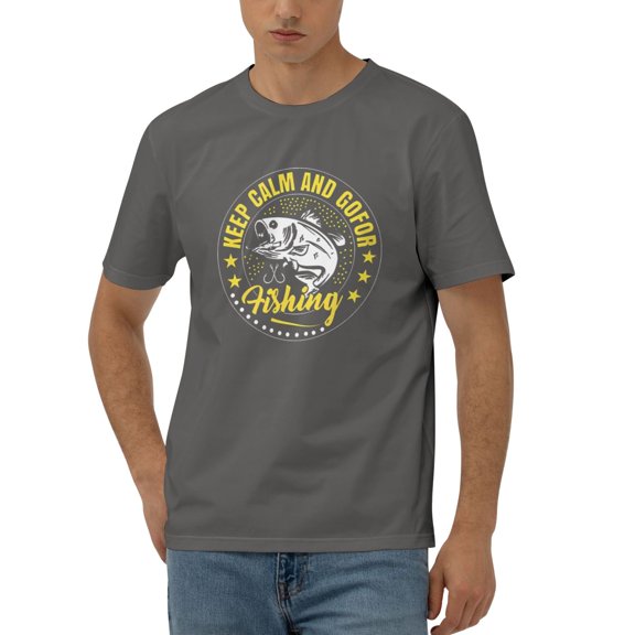 Keep Calm And Go Fishing 10 T-shirts for women,men,graphic,funny,trendy,vintage,aesthetic,cool,popular,casual,fashion,graphic funny,graphic vintage,graphic cool,Deep Heather L
