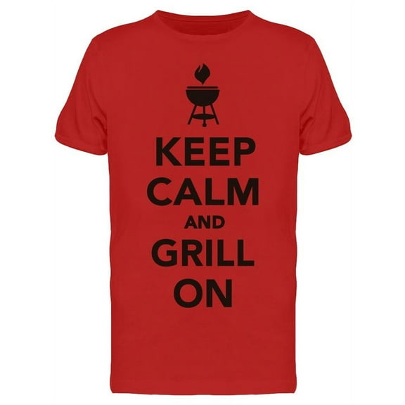 Keep Calm And Grill On T-Shirt Men -Image by Shutterstock, Male Small