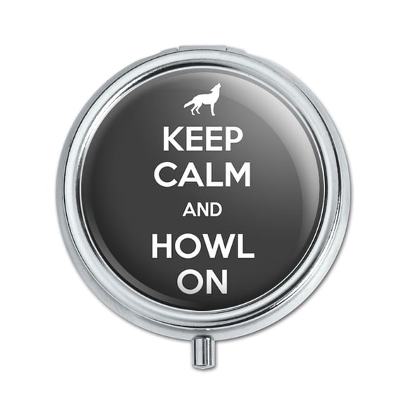 Keep Calm And Howl On Wolf Pill Box