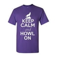 thumbnail image 1 of Keep Calm And Howl On Wolves Animal Lover Adult T-Shirt Tee, 1 of 2