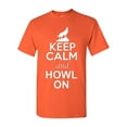 thumbnail image 1 of Keep Calm And Howl On Wolves Animal Lover Adult T-Shirt Tee, 1 of 2