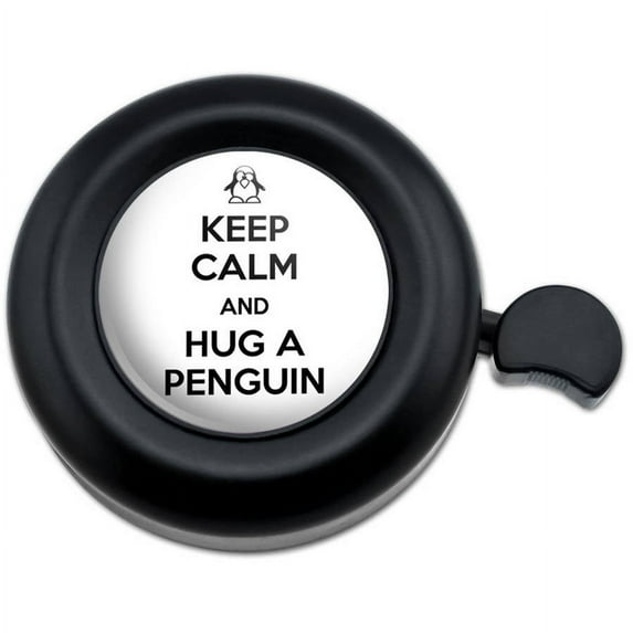 Keep Calm And Hug A Penguin Bicycle Handlebar Bike Bell