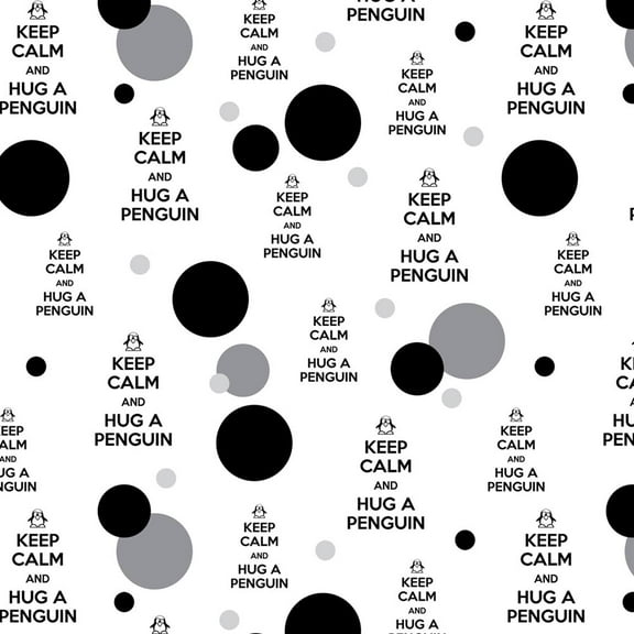 Keep Calm And Hug A Penguin Premium Gift Wrap Wrapping Paper Roll Pattern