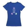 thumbnail image 1 of Keep Calm And Hunt Eggs Easter Graphic Women Royal Blue T-Shirt, Female Small, 1 of 4