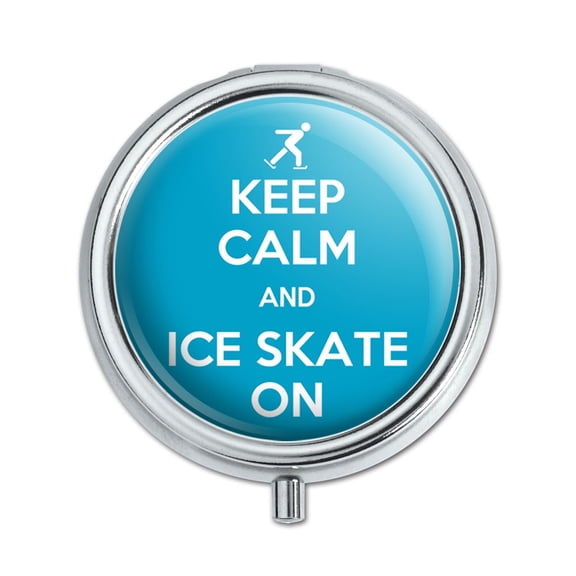 Keep Calm And Ice Skate On Skating Pill Box