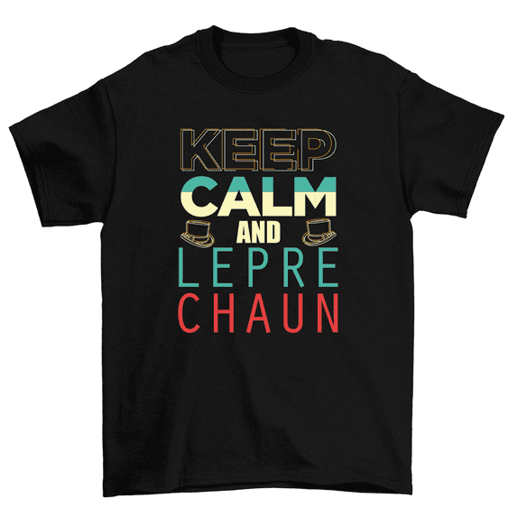 Keep Calm And Leprechaun T-Shirt Funny St Patrick's Irish Tee Men Women