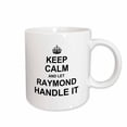 thumbnail image 1 of 3drose, Keep Calm and Let Raymond Handle It - Funny Personal Name, 15oz Mug, 1 of 6
