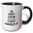 thumbnail image 1 of 3drose, Keep Calm and Let the Cadet Handle It - Funny Career Job Pride Gift, 15oz Two-tone Black Mug, 1 of 6