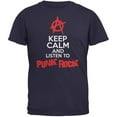 thumbnail image 1 of Keep Calm And Listen To Punk Rock Navy Adult T-Shirt - 2X-Large, 1 of 1