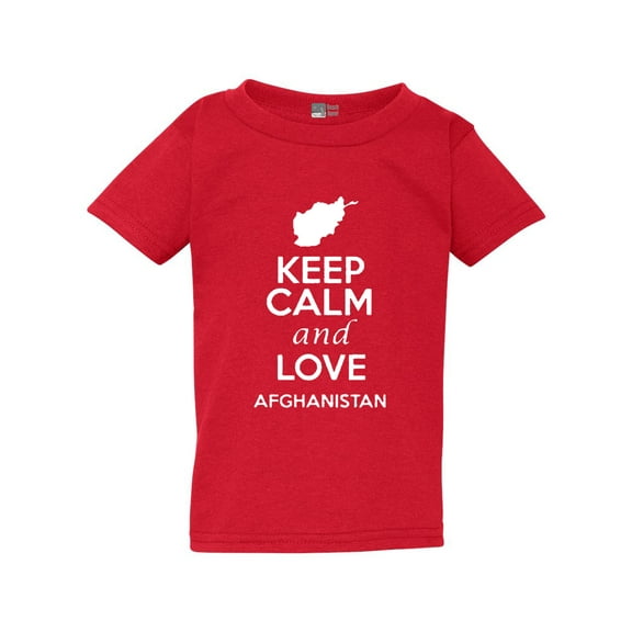 Keep Calm And Love Afghanistan Country People Patriotic Toddler Kids T-Shirt Tee