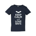 thumbnail image 1 of Keep Calm And Love Bats Wings Fly Animal Lover Funny Toddler Kids T-Shirt Tee, 1 of 2