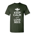 thumbnail image 1 of Keep Calm And Love Bees Honey Insects Lover Adult T-Shirt Tee, 1 of 2
