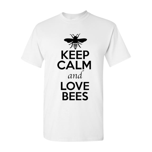 Keep Calm And Love Bees Honey Insects Lover Adult T-Shirt Tee