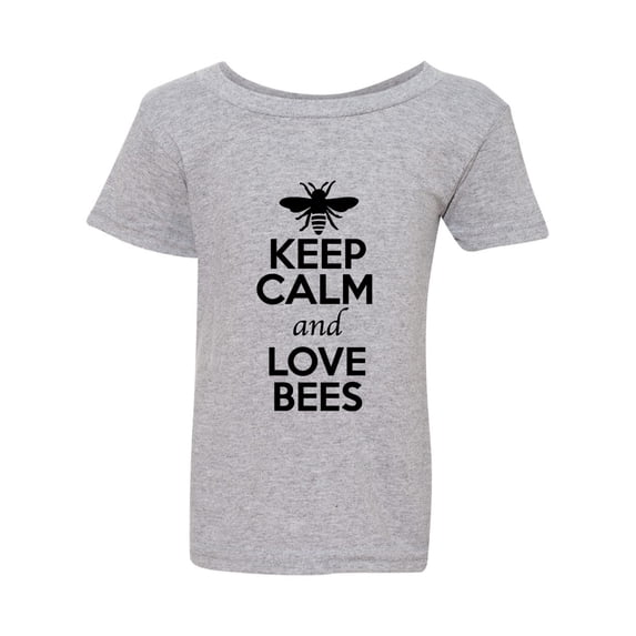 Keep Calm And Love Bees Insects Honey Lover Toddler Kids T-Shirt Tee