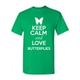 thumbnail image 1 of Keep Calm And Love Butterflies Insects Lover Adult T-Shirt Tee, 1 of 2