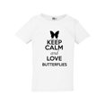 thumbnail image 1 of Keep Calm And Love Butterflies Insects Lover Funny Toddler Kids T-Shirt Tee, 1 of 2