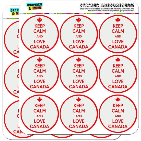 Keep Calm And Love Canada Maple Leaf 18 2" Planner Calendar Scrapbooking Crafting Stickers