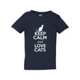 thumbnail image 1 of Keep Calm And Love Cats Lover Pet Kitten Animals Toddler Kids T-Shirt Tee, 1 of 2