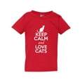 thumbnail image 1 of Keep Calm And Love Cats Lover Pet Kitten Animals Toddler Kids T-Shirt Tee, 1 of 2