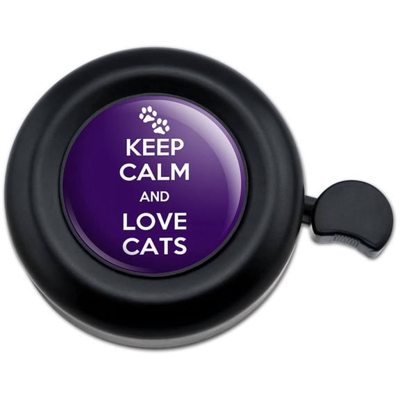 Keep Calm And Love Cats Paw Prints Bicycle Handlebar Bike Bell