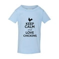 thumbnail image 1 of Keep Calm And Love Chickens Rooster Animal Lover Funny Toddler Kids T-Shirt Tee, 1 of 2