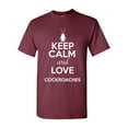 thumbnail image 1 of Keep Calm And Love Cockroaches Insects Lover Adult T-Shirt Tee, 1 of 2
