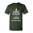 thumbnail image 1 of Keep Calm And Love Cockroaches Insects Lover Adult T-Shirt Tee, 1 of 2