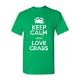 thumbnail image 1 of Keep Calm And Love Crabs Sea Animal Lover Adult T-Shirt Tee, 1 of 2