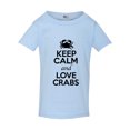 thumbnail image 1 of Keep Calm And Love Crabs Sea Ocean Animal Lover Toddler Kids T-Shirt Tee, 1 of 2