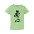 thumbnail image 1 of Keep Calm And Love Crabs Sea Ocean Animal Lover Toddler Kids T-Shirt Tee, 1 of 2