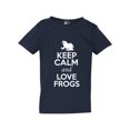 thumbnail image 1 of Keep Calm And Love Frogs Toad Jump Animal Lover Funny Toddler Kids T-Shirt Tee, 1 of 2