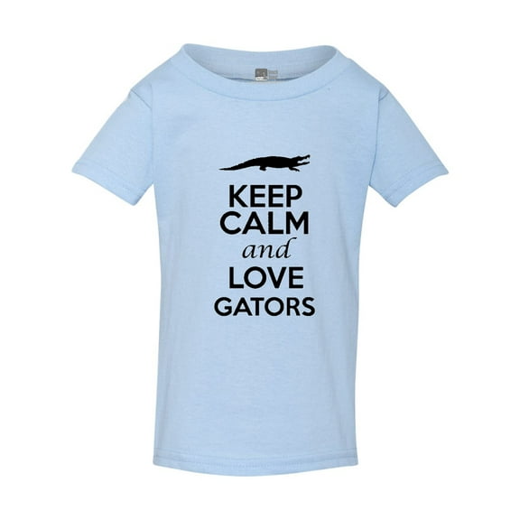 Keep Calm And Love Gators Animals Funny Toddler Kids T-Shirt Tee