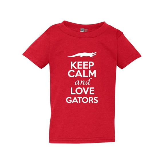 Keep Calm And Love Gators Animals Funny Toddler Kids T-Shirt Tee