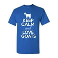thumbnail image 1 of Keep Calm And Love Goat Animal Lover Adult T-Shirt Tee, 1 of 2